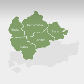 We work within London, Surrey & The Home Counties